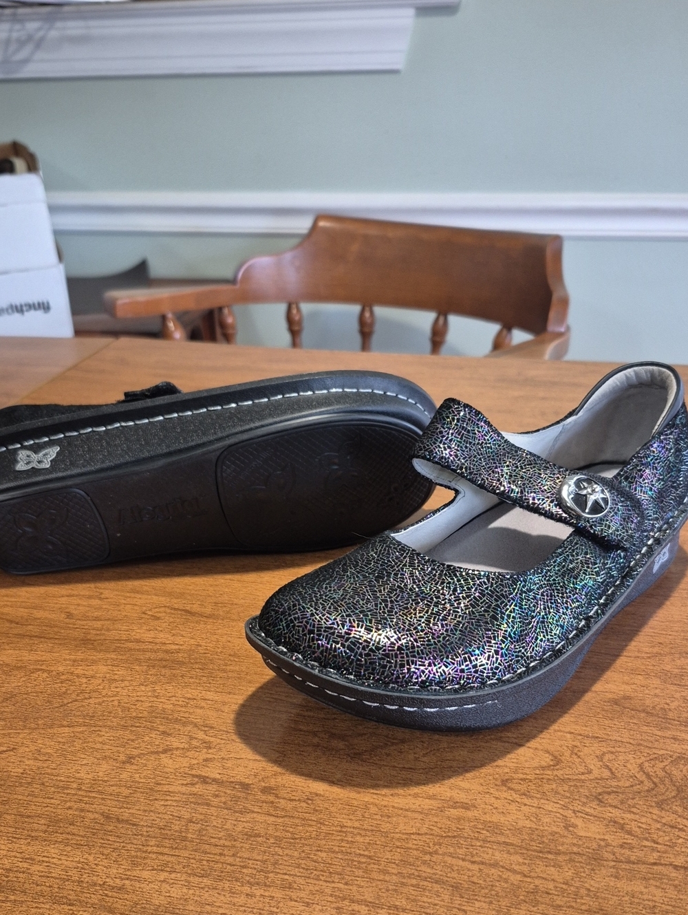 Alegria Multicolor Iridescent Mary Jane Flat